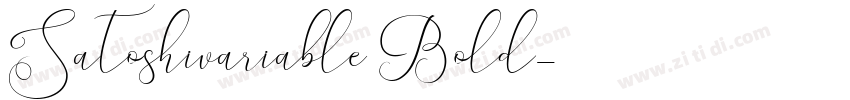 Satoshivariable Bold字体转换